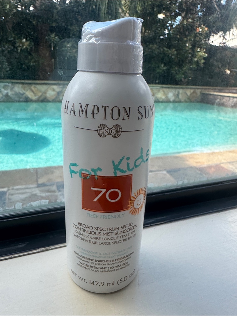 HAMPTON SUN Unopened SPF 70 Kids Broad Spectrum Continuous Mist Sunscreen